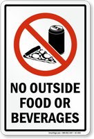 No Outside Food Or Beverages Sign