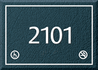 Room Number Sign No Smoking & Graphic