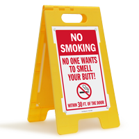 No Smoking Within 30 Feet Floor Sign