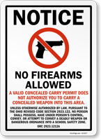 Ohio Firearms and Weapons Law Signs
