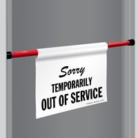 Out Of Service Door Barricade Sign