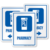 Pharmacy  with Rx symbol