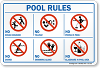Pool Rules Symbol Sign