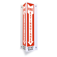 Fire Extinguisher Do Not Block Sign