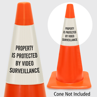 Property Is Protected By Video Surveillance Cone Collar