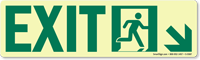 GlowSmart™ Directional Exit Sign Arrow Down Sign