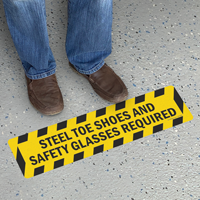 Steel Toe Shoes And Safety Glasses Required Sign