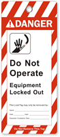 Lockout Tag ANSI Striped