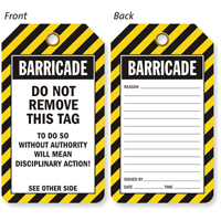 Barricade Status Tag