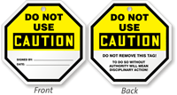 Do Not Use Tag With Hole