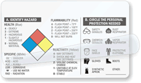 NFPA Diamond Label with PPE Symbols