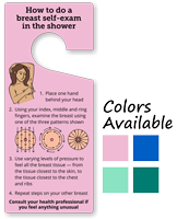 How To Do Breast Self-Examination in Shower Hang Tag