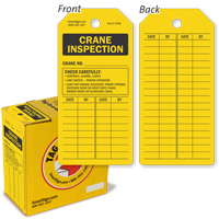 Crane Inspection Tag in a Box