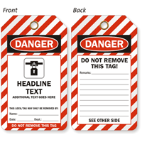 Personalized Lockout OSHA Striped Tag