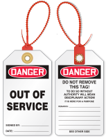 Out Of Service Loop n Lock Tie Tag