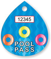 Pool Pass In Water Drop Shape Life Rings Design