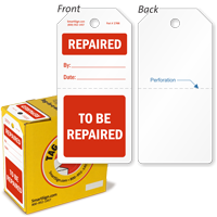 To Be Repaired / Repaired 2 Part Plastic Tag