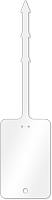 2½ x 4 in. White Vinyl Tags