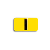 Character Black on Yellow "I" For Vertical Mounting Holder