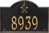 Bayou Vista Standard Wall Plaque, One Line