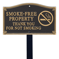 Smoke Free Property Statement Lawn Plaque