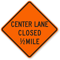 1/2 Mile  Traffic Sign