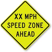 Custom Mph School Zone Ahead