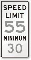 Maximum And Minimum Speed Limit Sign