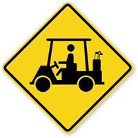 Golf Cart Symbol   Traffic Sign