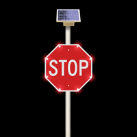 MUTCD Compliant LED Solar Stop Sign Kit