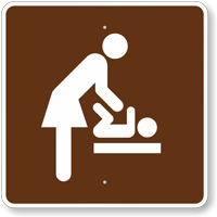 Baby Changing Station Women's Room MUTCD Guide Sign