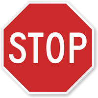 Stop Road Traffic Regulatory Sign