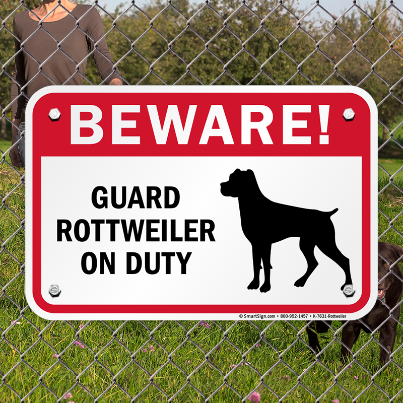 ROTTWEILER DOG SIGN,NO TRESPASSING,DOG SIGNS,Guard Dog,Security,WUSROTT 