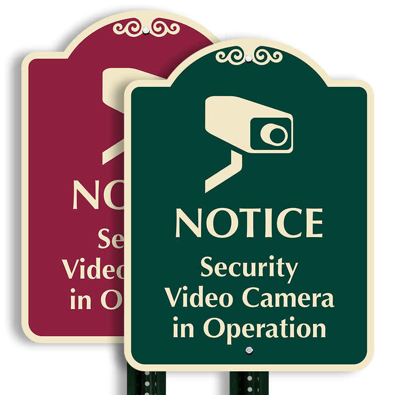 Notice Smile You're on Camera Laminated Security Sign sp37 v2 