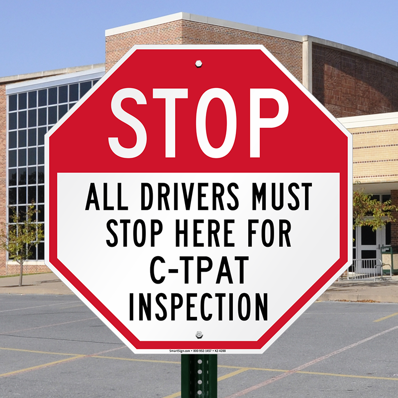 All Drivers Must Check In Before Loading Or Unload 14X20 .125 Polycarbonate Sign