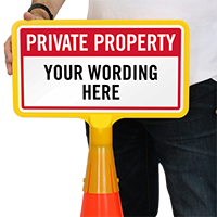 Custom Private Property ConeBoss Sign