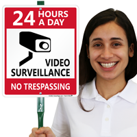 24 Hour A Day Video Surveillance Sign
