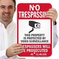 Alaska Property Is Protected By Video Surveillance Sign