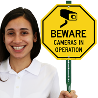 Beware Cameras In Operation Sign