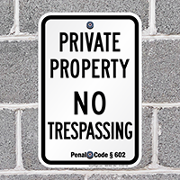 California No Trespassing Sign