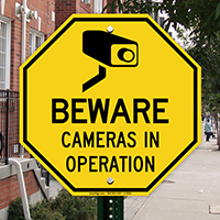Beware Cameras In Operation Sign