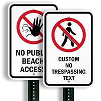 Custom No Trespassing Text Graphic Sign