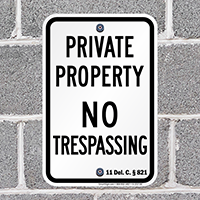 Delaware No Trespassing Sign