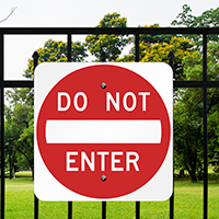 DO NOT ENTER Aluminum Property Signs