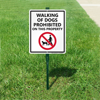 Dogs Prohibited with Graphic Sign