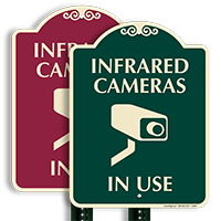 Infrared Cameras In Use Sign