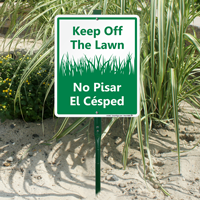 Keep Off Lawn Sign, No Pisar El Cesped