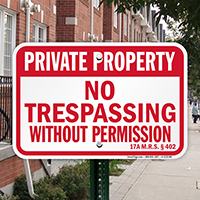 Maine Private Property Sign
