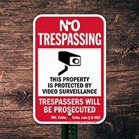 Maryland Property Is Protected By Video Surveillance Sign
