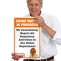 Crime Watch Progress McGruff Sign
